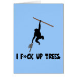 Funny,offensive slogan monkey cards