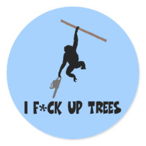 Funny,offensive slogan monkey stickers by Cardsharkkid Funny,offensive slogan monkey stickers