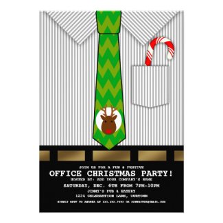Funny Office Christmas Party Personalized Announcements