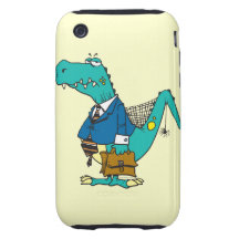 funny old dinosaur cartoon character iPhone 3 tough case