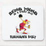 Funny Old Grandpa Bowler Gift Mousepads