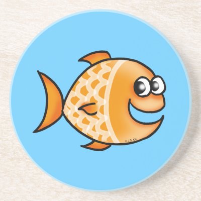 Funny orange fish coaster by jsoh