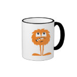 funny orange furry monster coffee mugs
