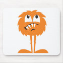 funny orange furry monster mousepads