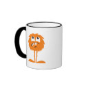 funny orange furry monster mugs