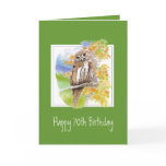 Funny Owl 70th Birthday Getting Older Card