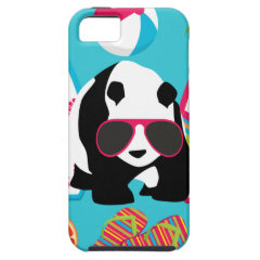 Funny Panda Bear Beach Bum Cool Sunglasses Surfing iPhone 5 Case