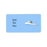 Funny Paper Airplane Pilot Personalized Address Label