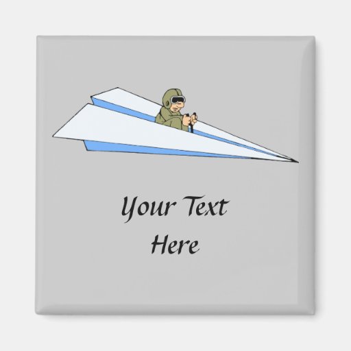 Funny Paper Airplane Pilot Magnets