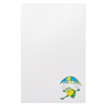 funny parachuting froggy frog cartoon customized stationery