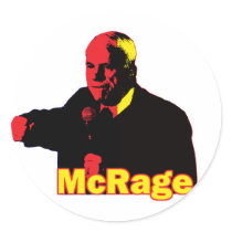 Funny Parody McCain McRage Temper stickers