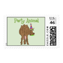 Funny  Party Animal Birthday Cow Postage Stamps