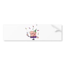 Funny Party Animal Cartoon Man bumper stickers by doonidesigns Funny Party Animal Cartoon Man bumper stickers