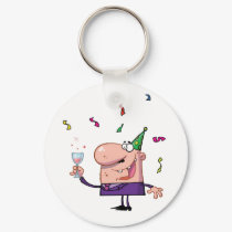Funny Party Animal Cartoon Man keychains
