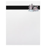 funny party animal hippos in suds cartoon customized letterhead