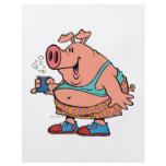 funny party animal pig hog cartoon flyers