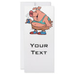 funny party animal pig hog cartoon rack cards