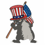 funny patriotic bad ass honey badger cut out