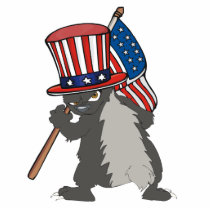 funny patriotic bad ass honey badger cut out