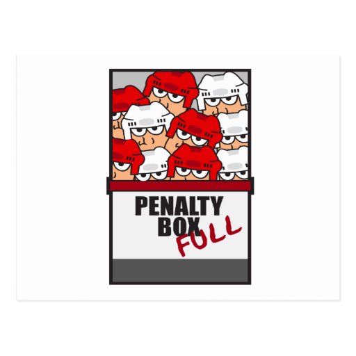 funny penalty box full ice hockey sports design postcard Zazzle