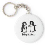 Funny penguins key chains