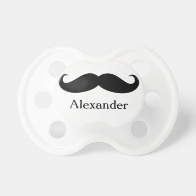 Funny Personalized Mustache Pacifier BooginHead Pacifier