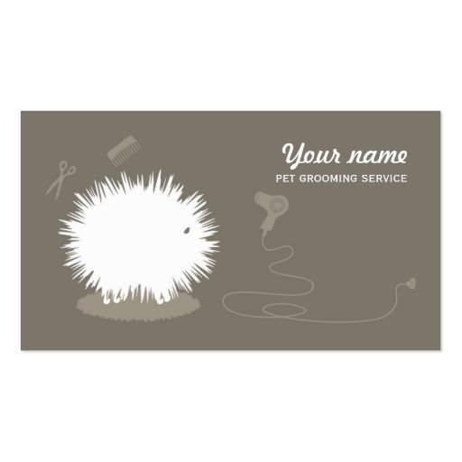 Funny pet grooming Business Card (front side)