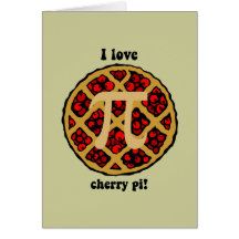 Funny pi greeting card