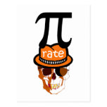 Funny pi pirate halloween postcards