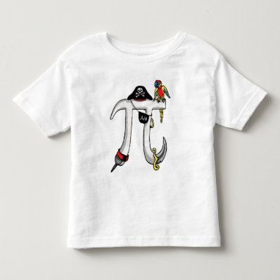 Funny Pi rate Pi Day Humor Tee Shirts