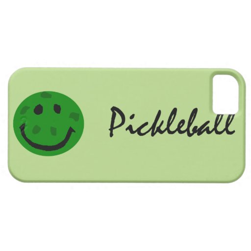 Funny Pickleball Green Smiley Face iPhone 5 Covers Zazzle