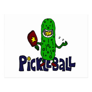 funny_pickleball_monster_cartoon_postcar