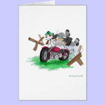 Funny picture of man on motorcycle crashing cards