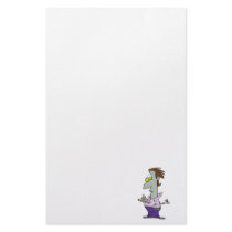 funny pierced vampire cartoon character customized stationery