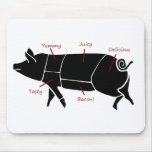 Funny Pig Butcher Chart Diagram Mouse Pad