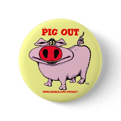 Funny pig button by vitaliy