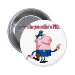 funny pig cartoon cop policeman buttons