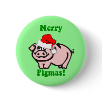Funny pig Christmas buttons by holidaysboutique Funny pig Christmas buttons