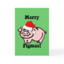Funny pig Christmas cards