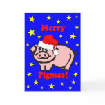 Funny pig Christmas