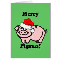 Funny pig Christmas cards