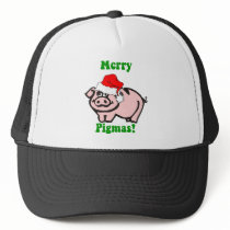 Funny pig Christmas hats