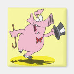funny pig dancer dancing performer cartoon fridge magnet
