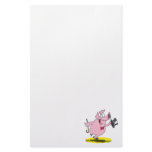 funny pig dancer dancing performer cartoon stationery