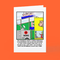 Funny Pig Greeting Card - Happy Meat cards