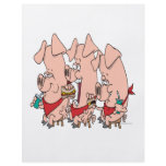 funny pig out party piggy cartoon flyers