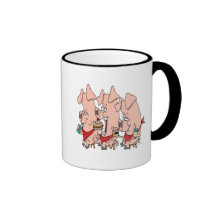funny pig out party piggy cartoon mug