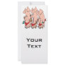 funny pig out party piggy cartoon rack card template