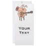 funny pig playing a banjo cartoon character full color rack card
