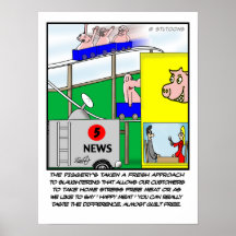 Funny Pig Poster - Happy Meat